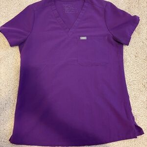 Figs Magic Purple One Pocket Scrub Top